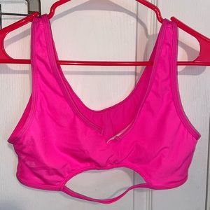 Neon Pink Bikini Top